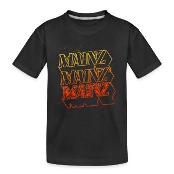 Mainz Germany City Skyline Home Font - Kids' Premium Organic T-Shirt - black - Front