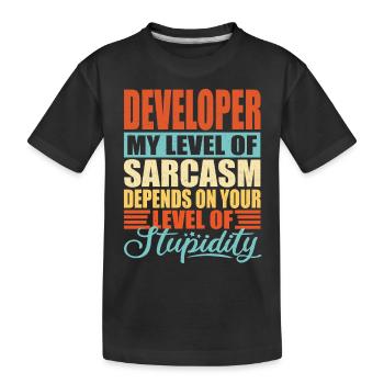 Developer Software Developer Computer Scientist Coder - Kids' Premium Organic T-Shirt - black - Front