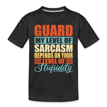 Security Guard Guard Guard Gift - Kids' Premium Organic T-Shirt - black - Front