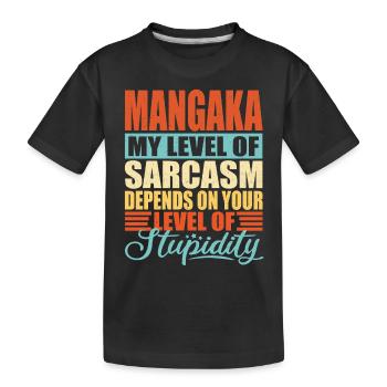 Mangaka Manga Zeichner - Kinder Premium Bio T-Shirt - Schwarz - Vorne