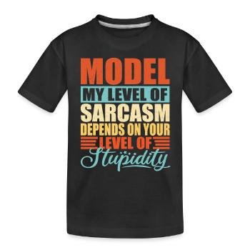 Travail de modèle Disant - T-shirt bio Premium Enfant - noir - Devant