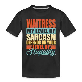 Serveuse Service Staff Disant Cadeau - T-shirt bio Premium Enfant - noir - Devant