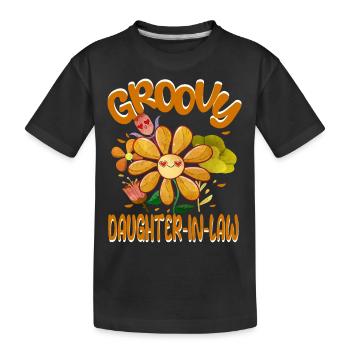Groovy Daughter-in-Law Family Matching Vintage - Kids' Premium Organic T-Shirt - black - Front