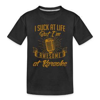 GÉNIAL AU KARAOKÉ - T-shirt bio Premium Enfant - noir - Devant