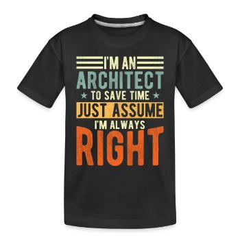 Architecte - T-shirt bio Premium Enfant - noir - Devant
