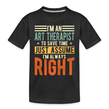 Art-thérapeute - T-shirt bio Premium Enfant - noir - Devant
