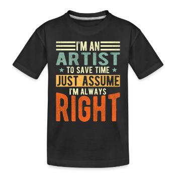 Artiste - T-shirt bio Premium Enfant - noir - Devant