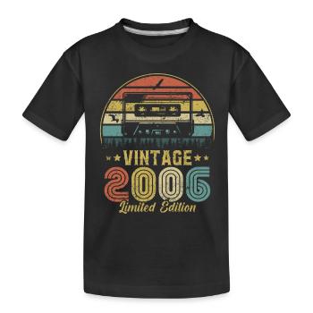 Vintage cassette 2006 - Kids' Premium Organic T-Shirt - black - Front