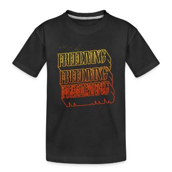 Freediving Freediving Freediving Diving - Kids' Premium Organic T-Shirt - black - Front