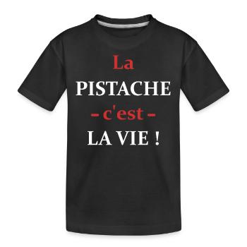 La pistache c'est la vie - T-shirt bio Premium Enfant - noir - Devant