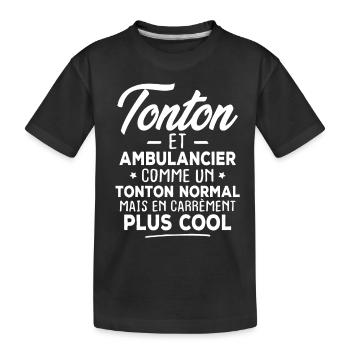 Tonton et ambulancier - T-shirt bio Premium Enfant - noir - Devant