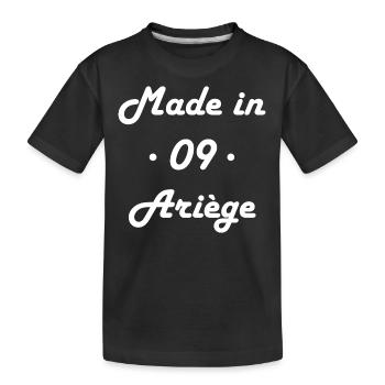 Made in ariège - T-shirt bio Premium Enfant - noir - Devant
