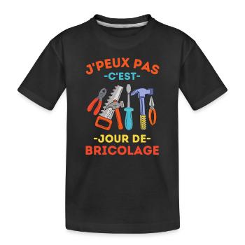 Jour de bricolage - T-shirt bio Premium Enfant - noir - Devant