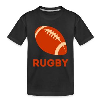 Rugby - T-shirt bio Premium Enfant - noir - Devant