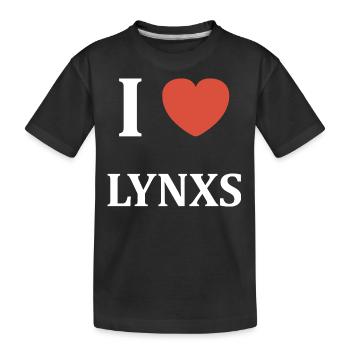i love Lynxs - T-shirt bio Premium Enfant - noir - Devant