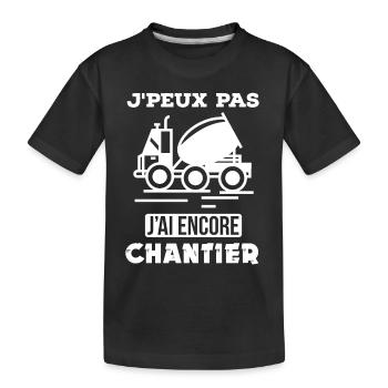 J'ai encore chantier - T-shirt bio Premium Enfant - noir - Devant
