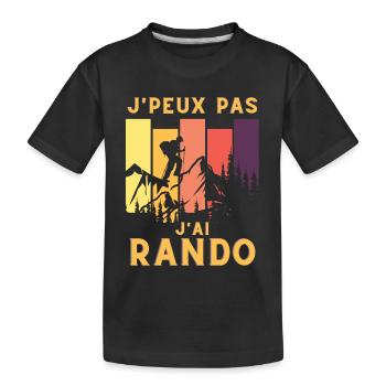 randonnée rando - T-shirt bio Premium Enfant - noir - Devant