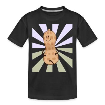Erdnuss Nuss Nüsse frech fröhlich Kind Baby - Kinder Premium Bio T-Shirt - Schwarz - Vorne