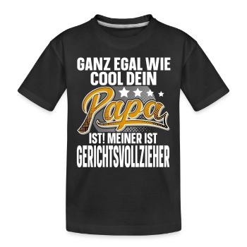 Gerichtsvollzieher Tierarzt Papa Vater Vatertag - Kinder Premium Bio T-Shirt - Schwarz - Vorne