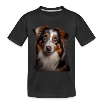 Sweet Australian Shepherd Gift for - Kids' Premium Organic T-Shirt - black - Front