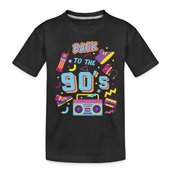 Retour des années 90's - T-shirt bio Premium Enfant - noir - Devant
