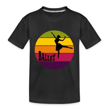 sunset ballett 5 - Kinder Premium Bio T-Shirt - Schwarz - Vorne
