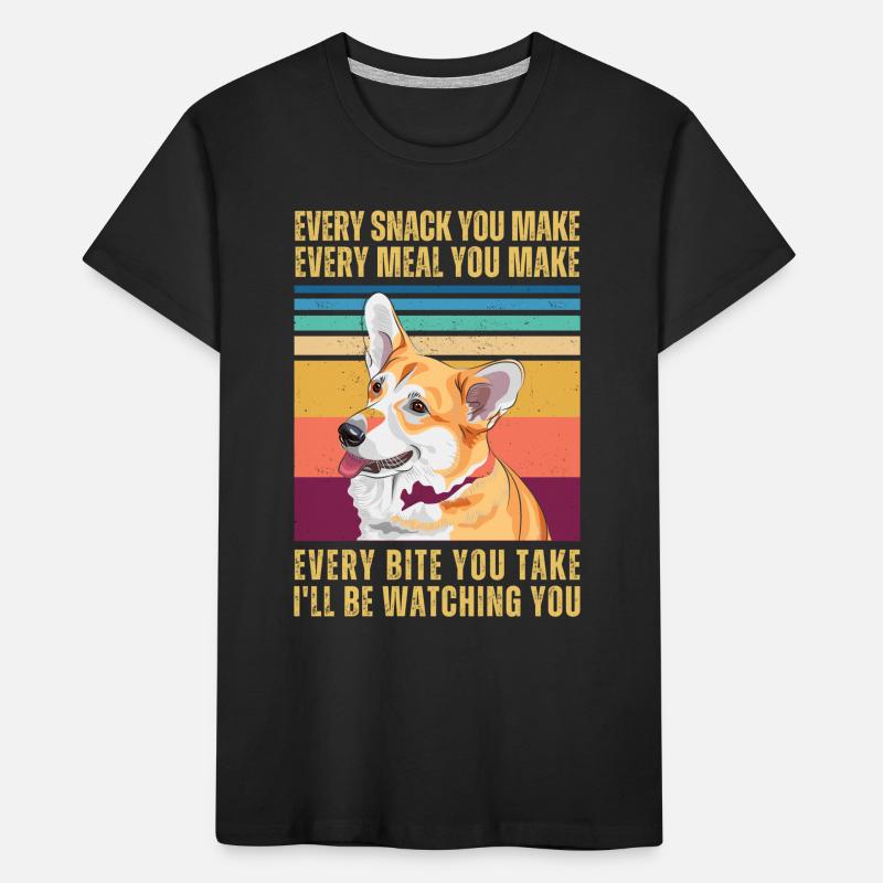 WATCHING CORGI Kids' Premium Organic T-Shirt