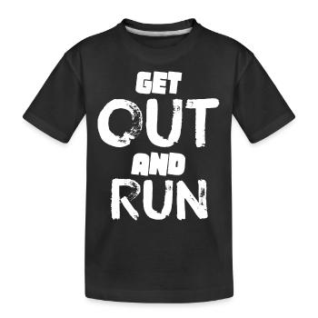 Triathlon Swim Bike Run - Kids' Premium Organic T-Shirt - black - Front