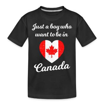 Vacances au Canada - T-shirt bio Premium Enfant - noir - Devant