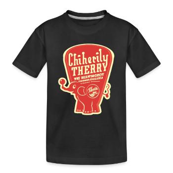 Chiherily Therry Elefant - Kinder Premium Bio T-Shirt - Schwarz - Vorne