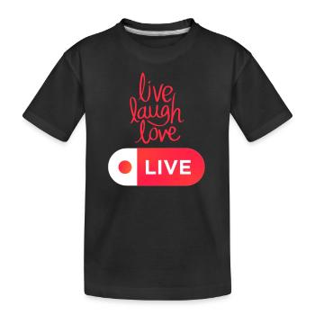 Amour Rire en direct - T-shirt bio Premium Enfant - noir - Devant