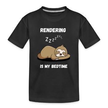 Rendering is my Bedtime - Video Editor - Kinder Premium Bio T-Shirt - Schwarz - Vorne
