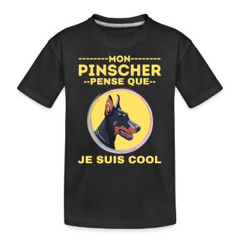 Chine de race PINSCHER 2 - T-shirt bio Premium Enfant - noir - Devant