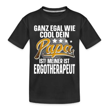 Ergotherapeut Papa Vater Vatertag Cooler Papa - Kinder Premium Bio T-Shirt - Schwarz - Vorne