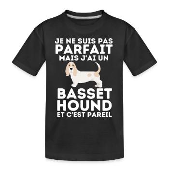 basset hound 3 - T-shirt bio Premium Enfant - noir - Devant
