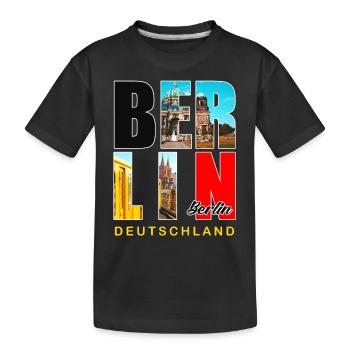 Berlin Deutschland Allemagne - T-shirt bio Premium Enfant - noir - Devant