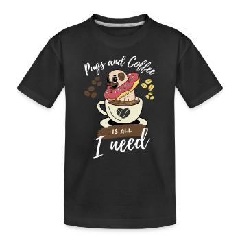 Carlins et café - T-shirt bio Premium Enfant - noir - Devant
