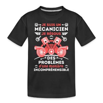 Mécanicien qui résout des problèmes 1 - T-shirt bio Premium Enfant - noir - Devant