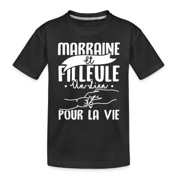 Marraine et filleule - T-shirt bio Premium Enfant - noir - Devant