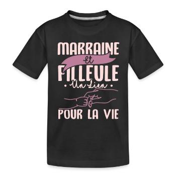 Marraine et filleule - T-shirt bio Premium Enfant - noir - Devant