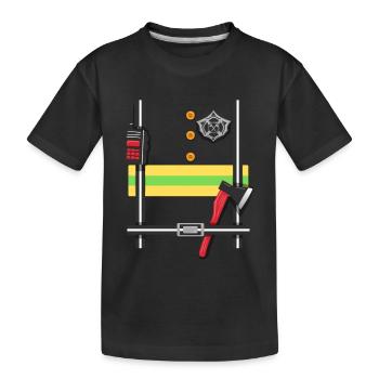 Déguisement de pompier - T-shirt bio Premium Enfant - noir - Devant