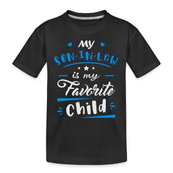 Mein Schwiegersohn ist mein Lieblingskind - Kinder Premium Bio T-Shirt - Schwarz - Vorne