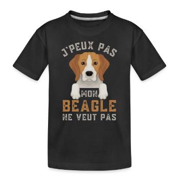 Beagle - T-shirt bio Premium Enfant - noir - Devant