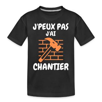 chantier de construction - T-shirt bio Premium Enfant - noir - Devant