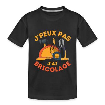 je peux pas j ai bricolage - T-shirt bio Premium Enfant - noir - Devant