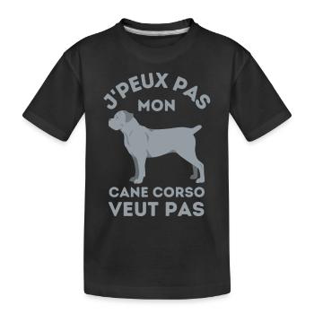 mon chien cane corso ne veut pas 2 - T-shirt bio Premium Enfant - noir - Devant