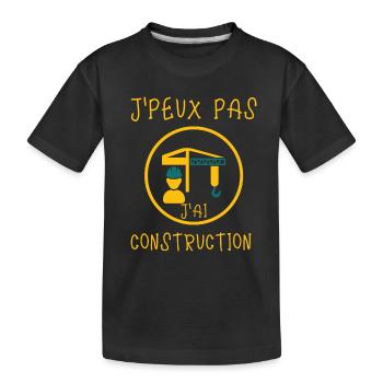 Chantier construction - T-shirt bio Premium Enfant - noir - Devant