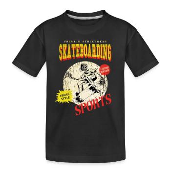Skateboarding Skate Skater Skateboard Sk8 Skeleton - T-shirt bio Premium Enfant - noir - Devant