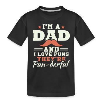 J’adore les jeux de mots | Hommes | Blague de Papa - T-shirt bio Premium Enfant - noir - Devant
