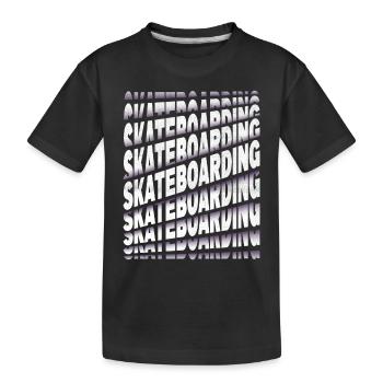 Skateboarding Skate Skater Skateboard Sk8 Font - Kids' Premium Organic T-Shirt - black - Front